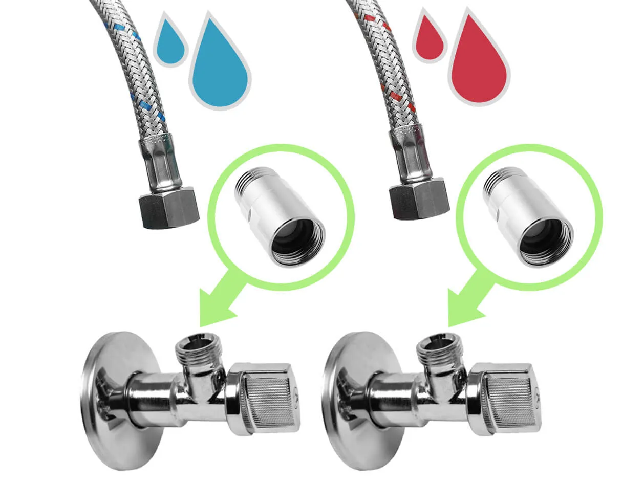 Régulateur de débit pour robinets EcoVand 5.7 l/min filetage 3/8″ avec clapet anti-retour